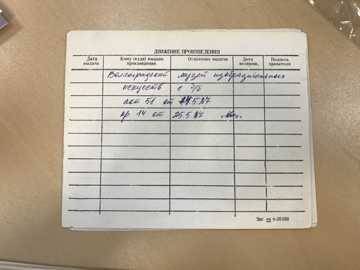 стр. 10 · RKh-Doc-0018 · Учётная карточка ВХПО / паспорт работы «Женский портрет»