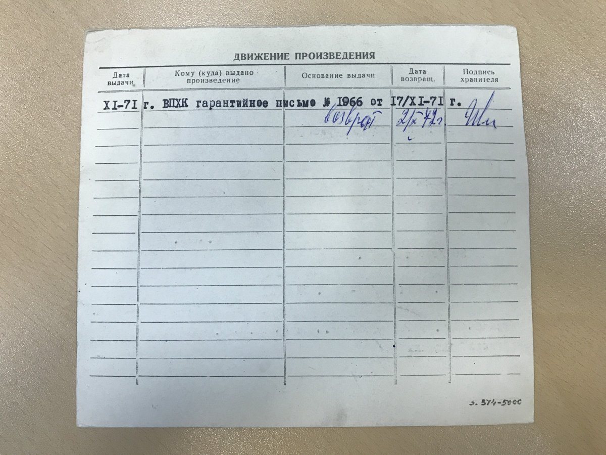 стр. 60 · RKh-Doc-0057 · Учётная карточка ВХПО / паспорт работы «Портрет сестёр Лисициан типографска»