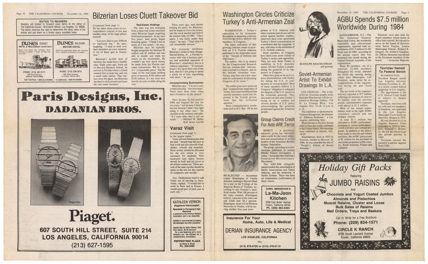 "Soviet-Armenian Artist to Exhibit Drawings in L.A."