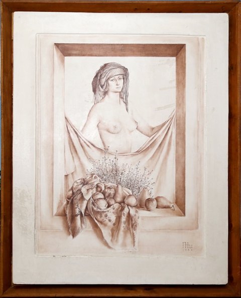 Модель и натюрморт