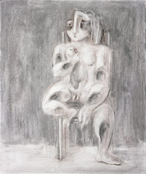 Сидящая фигура с яблоком / Sitting Figure with Apples